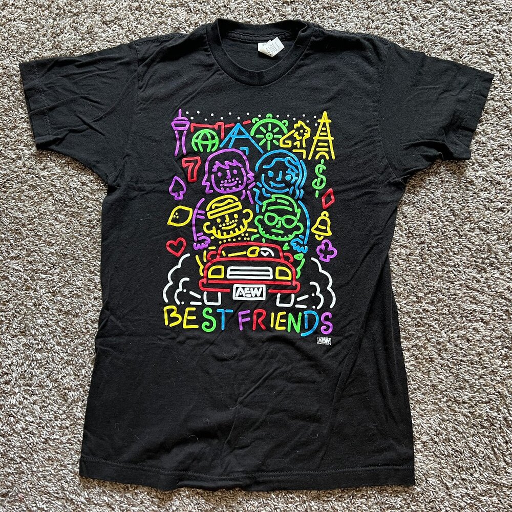 Men's AEW PWT All Elite Crate Exclusive Best Friends "Vegas Trip" T-Shirt - M